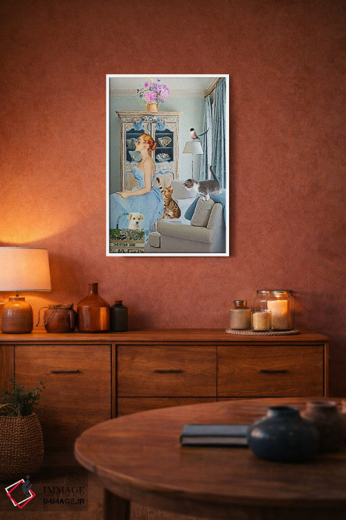 تابلو دکوراتیو در فکر شیطنت اثر لوسی کلیمنکو - D4W