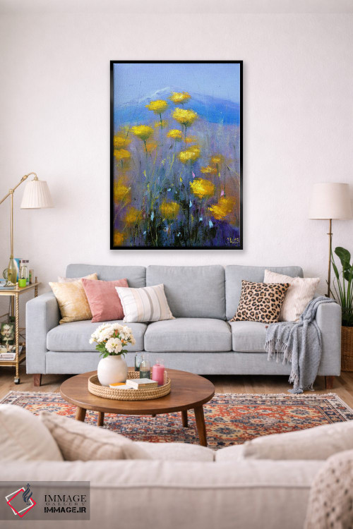 تابلو دکوراتیو چمنزار آرام کوهستانی اثر النا لوکینا - D1B