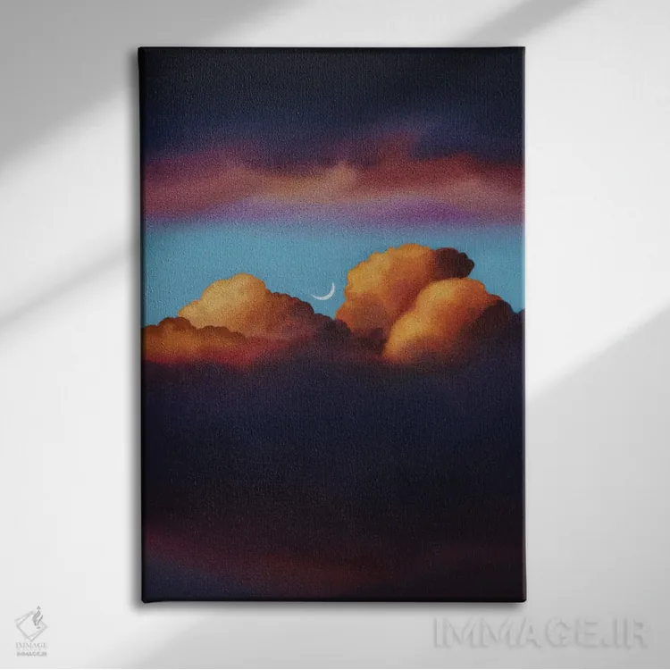 تابلو دکوراتیو بی عنوان IX اثر لیام کوموات - نمای روبهرو روی دیوار