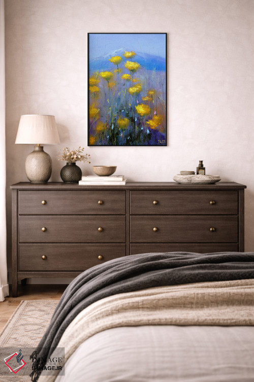 تابلو دکوراتیو چمنزار آرام کوهستانی اثر النا لوکینا - D5B