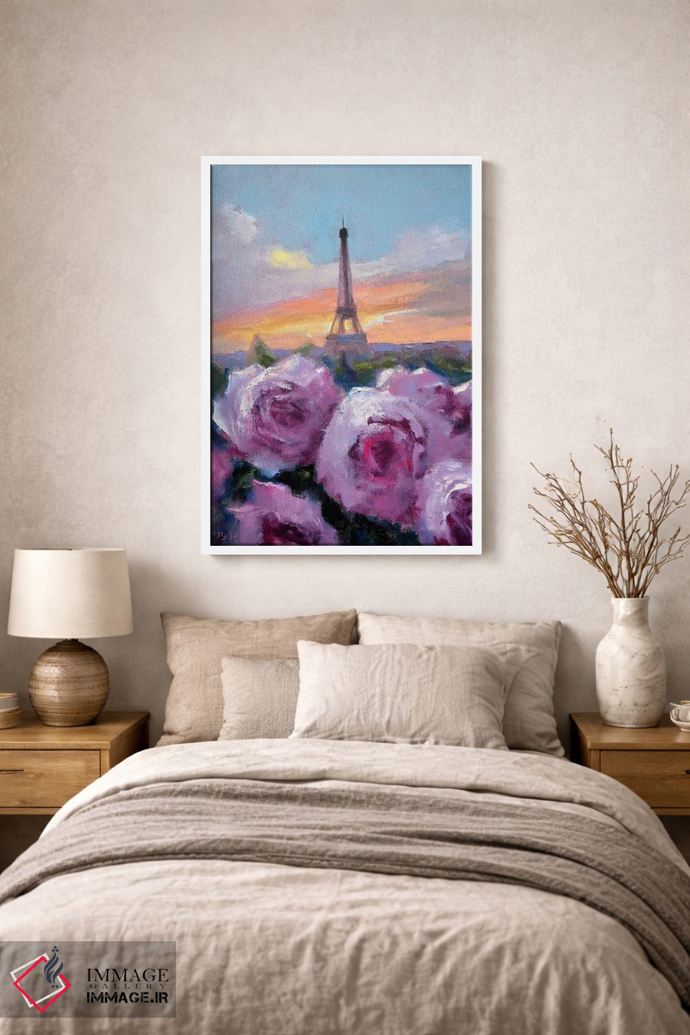 تابلو دکوراتیو رمانس در پاریس اثر النا لوکینا - D1W
