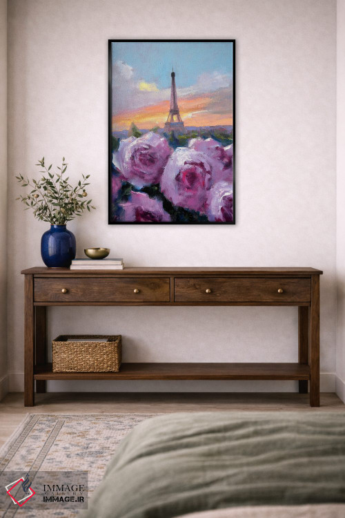 تابلو دکوراتیو رمانس در پاریس اثر النا لوکینا - D5B