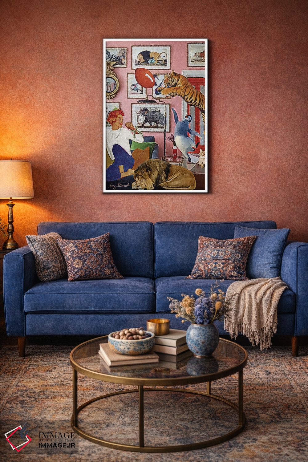 تابلو دکوراتیو راگبی در فضای داخلی اثر لوسی کلیمنکو - D2W