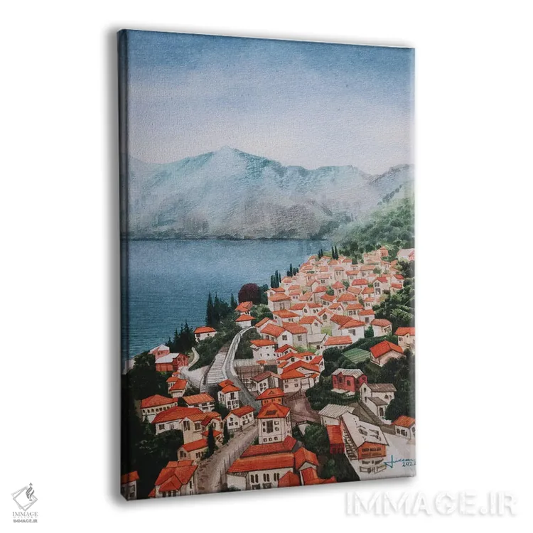 تابلو دکوراتیو خط ساحلی اثر لیام کوموات - نمای پرسپکتیو محصول