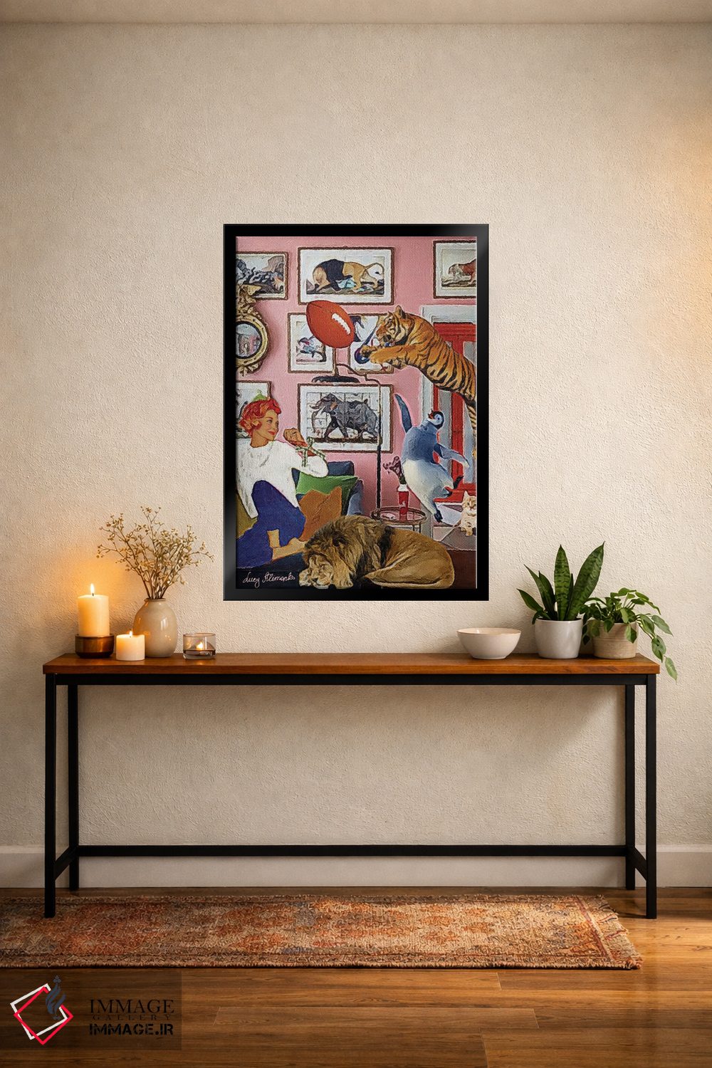 تابلو دکوراتیو راگبی در فضای داخلی اثر لوسی کلیمنکو - D4B