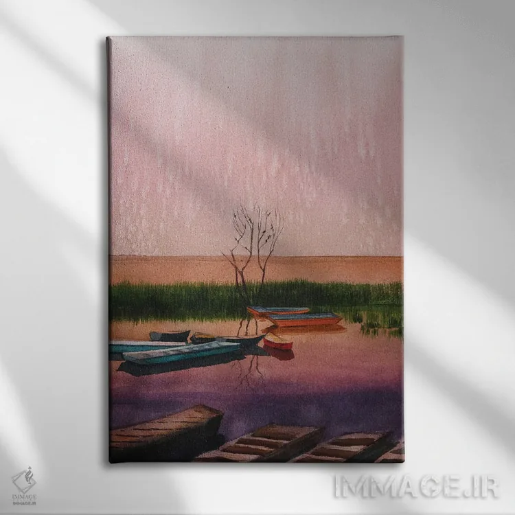تابلو دکوراتیو آرامش II اثر لیام کوموات - نمای روبهرو روی دیوار