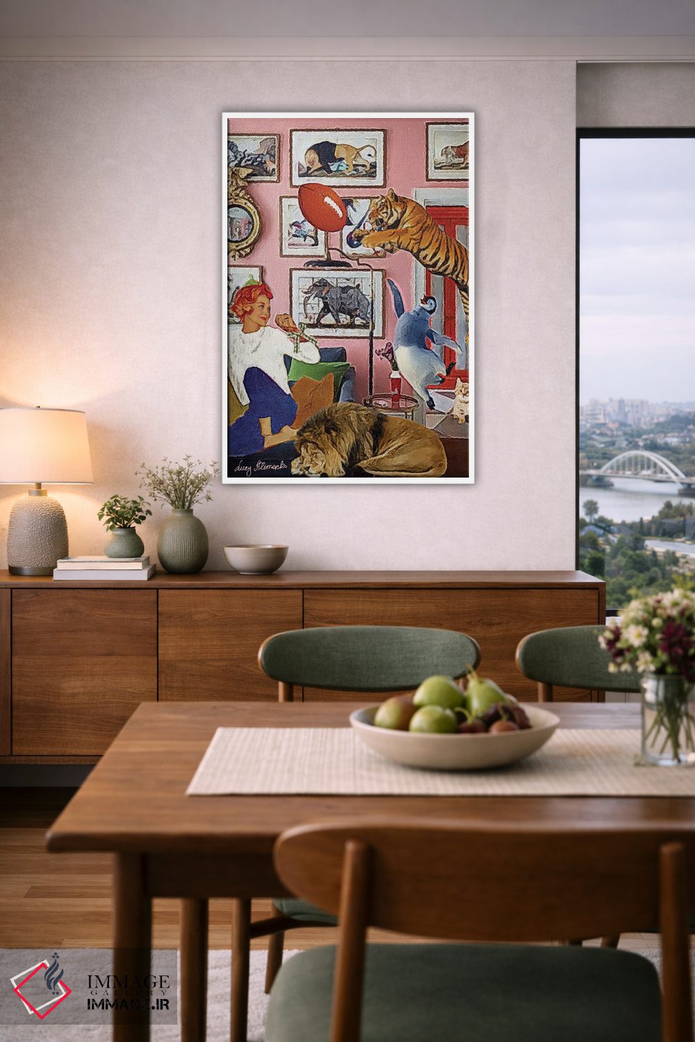 تابلو دکوراتیو راگبی در فضای داخلی اثر لوسی کلیمنکو - D5W