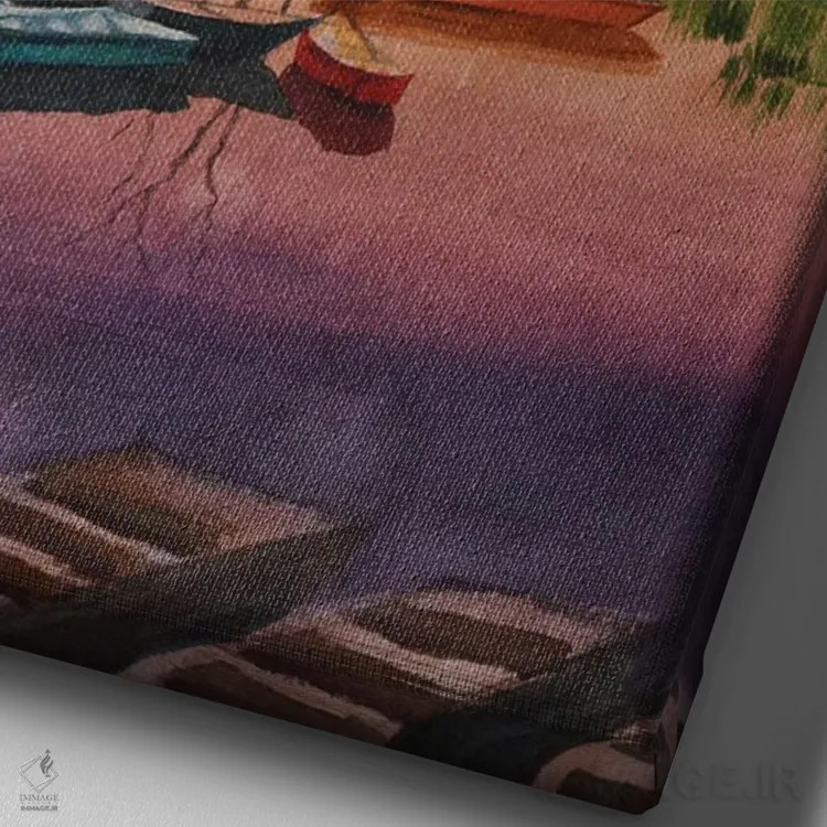 تابلو دکوراتیو آرامش II اثر لیام کوموات - نمای نزدیک بافت بوم