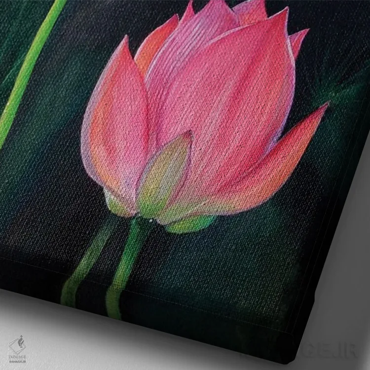 تابلو دکوراتیو جوان سازی اثر لیام کوموات - نمای نزدیک بافت بوم