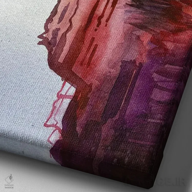 تابلو دکوراتیو کانال ونیز II اثر لیام کوموات - نمای نزدیک بافت بوم