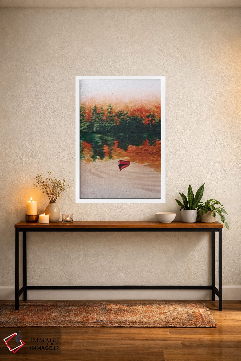تابلو دکوراتیو قایق قرمز II اثر لیام کوموات - D2W