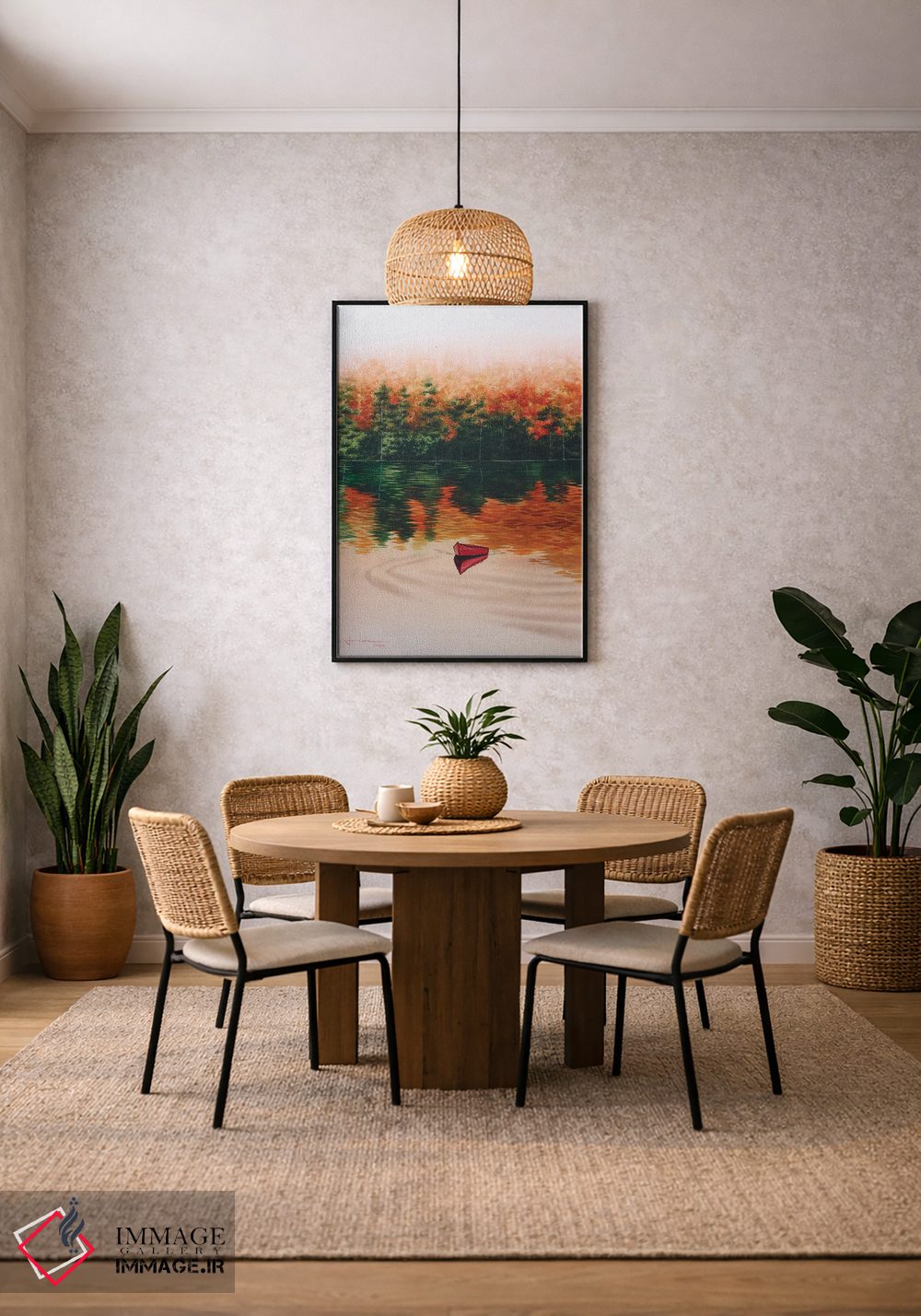 تابلو دکوراتیو قایق قرمز II اثر لیام کوموات - D4B