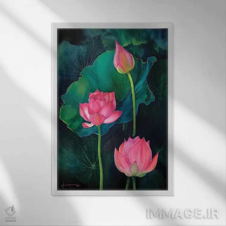 تابلو دکوراتیو جوان سازی اثر لیام کوموات - نمای قابدار سفید