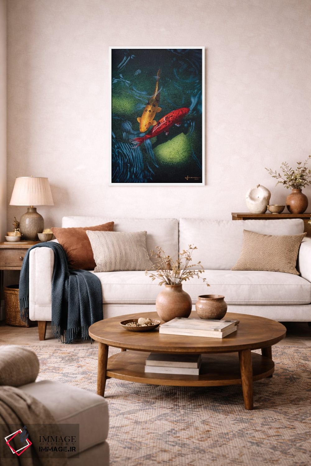 تابلو دکوراتیو ماهی کوی II اثر لیام کوموات - D2W