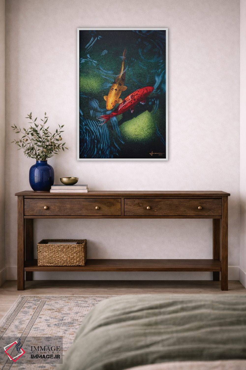 تابلو دکوراتیو ماهی کوی II اثر لیام کوموات - D4W