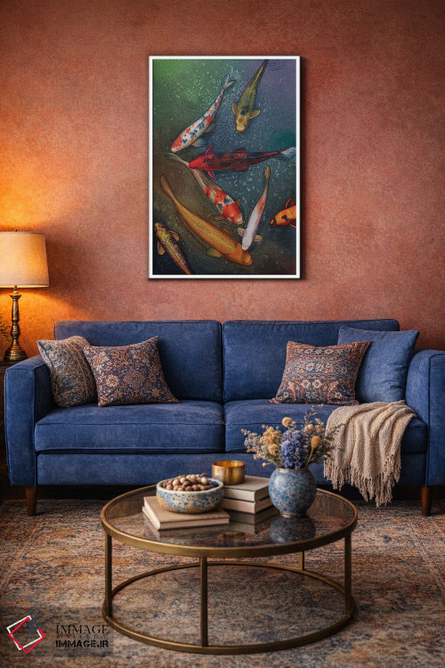 تابلو دکوراتیو ماهی کوی III اثر لیام کوموات - D1W