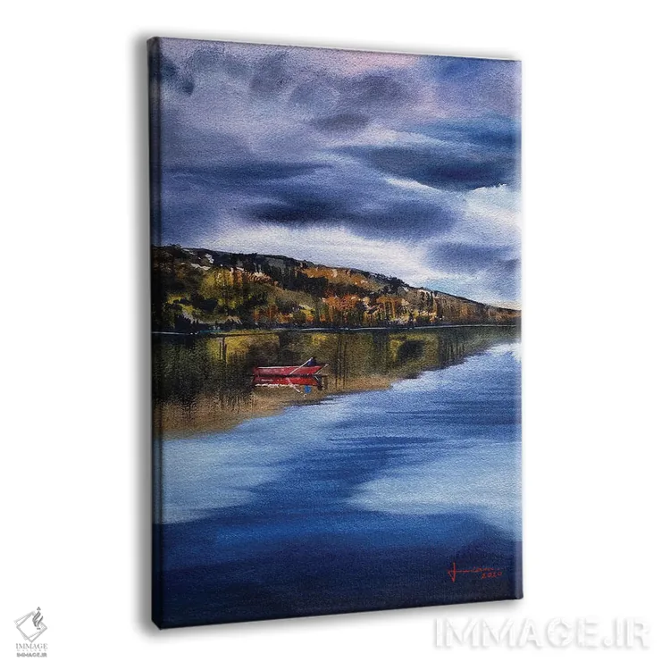 تابلو دکوراتیو تالاب اثر لیام کوموات - نمای پرسپکتیو محصول