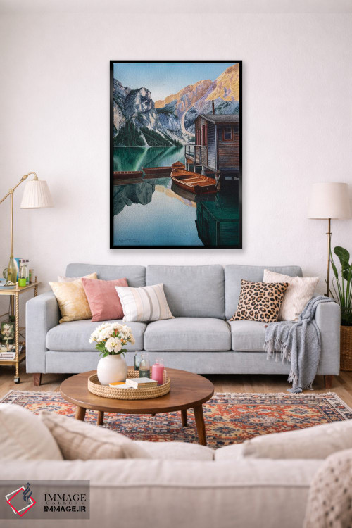تابلو دکوراتیو دریاچه آرام اثر لیام کوموات - D1B