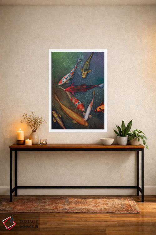 تابلو دکوراتیو ماهی کوی III اثر لیام کوموات - D2W