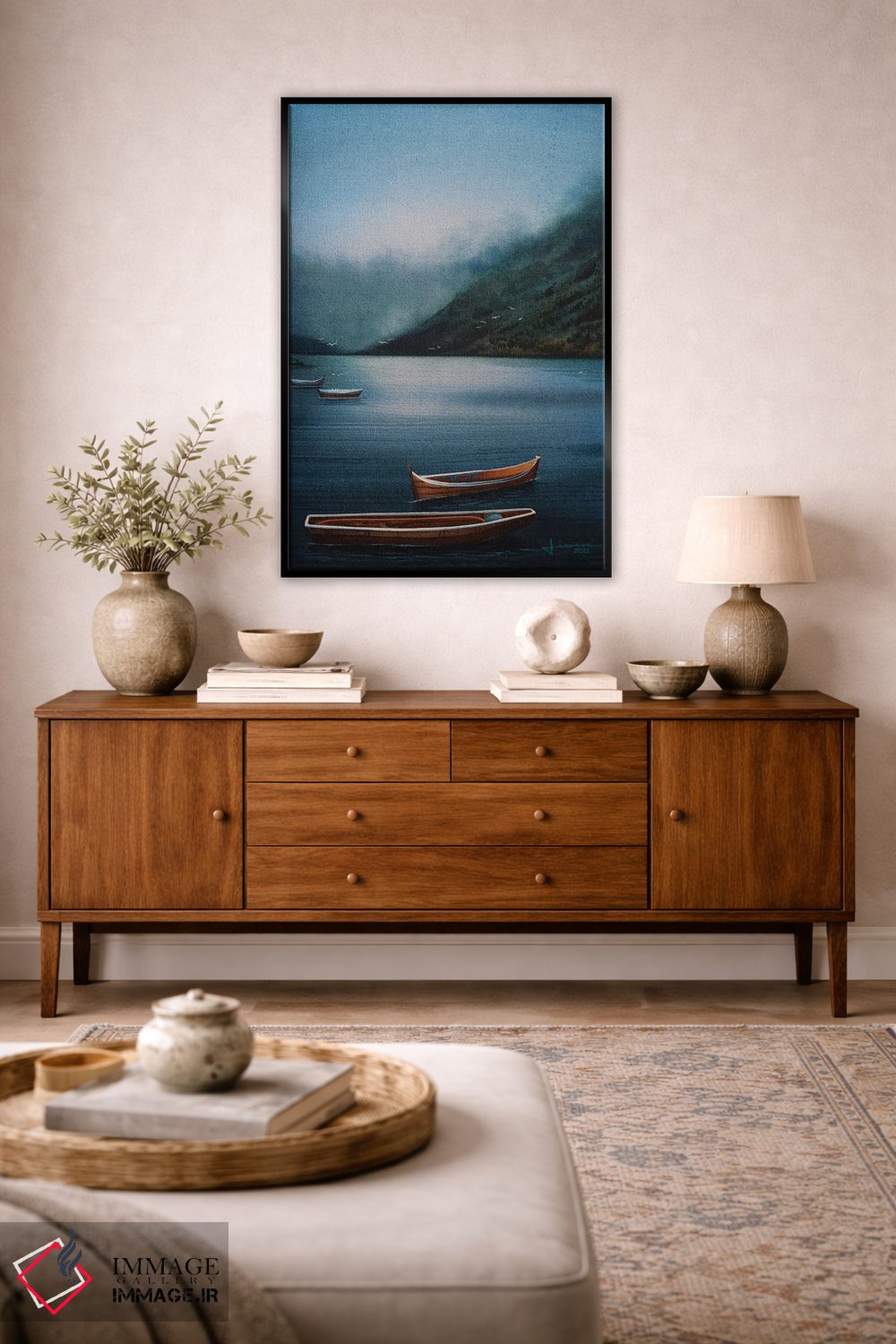 تابلو دکوراتیو دریاچه آرام II اثر لیام کوموات - D4B