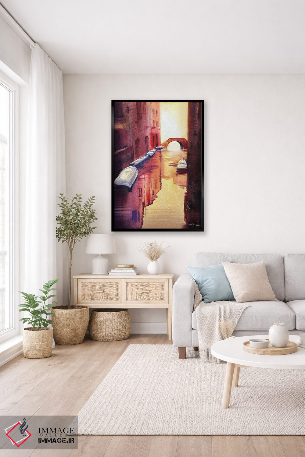 تابلو دکوراتیو کانال ونیز I اثر لیام کوموات - D5B