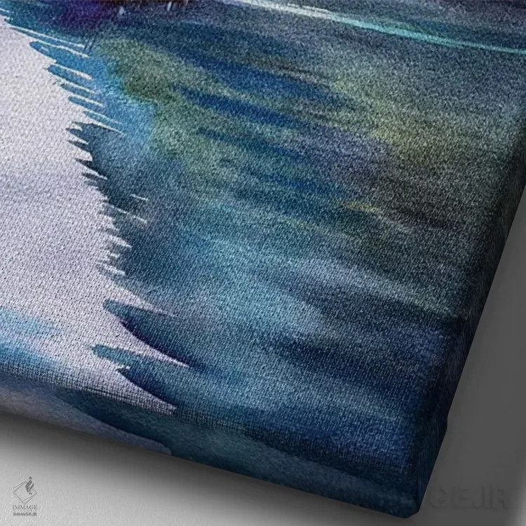 تابلو دکوراتیو قایق قرمز اثر لیام کوموات - نمای نزدیک بافت بوم