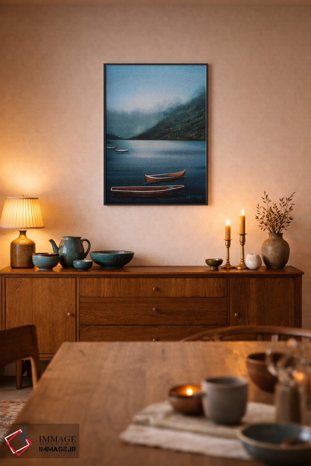 تابلو دکوراتیو دریاچه آرام II اثر لیام کوموات - D5B