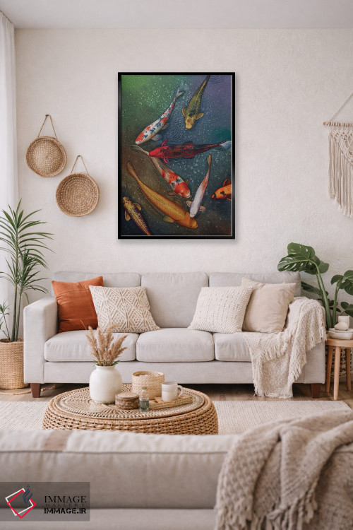 تابلو دکوراتیو ماهی کوی III اثر لیام کوموات - D4B