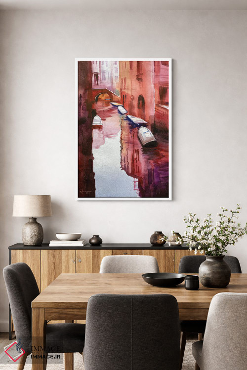 تابلو دکوراتیو کانال ونیز II اثر لیام کوموات - D3W