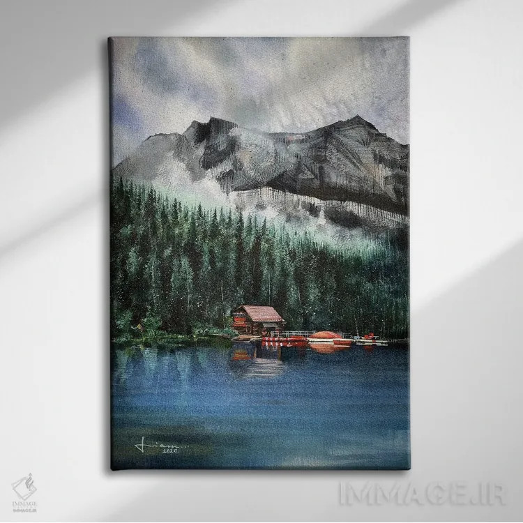 تابلو دکوراتیو نسیم اثر لیام کوموات - نمای روبهرو روی دیوار