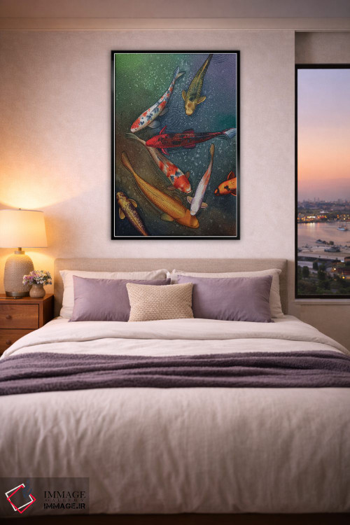 تابلو دکوراتیو ماهی کوی III اثر لیام کوموات - D6B