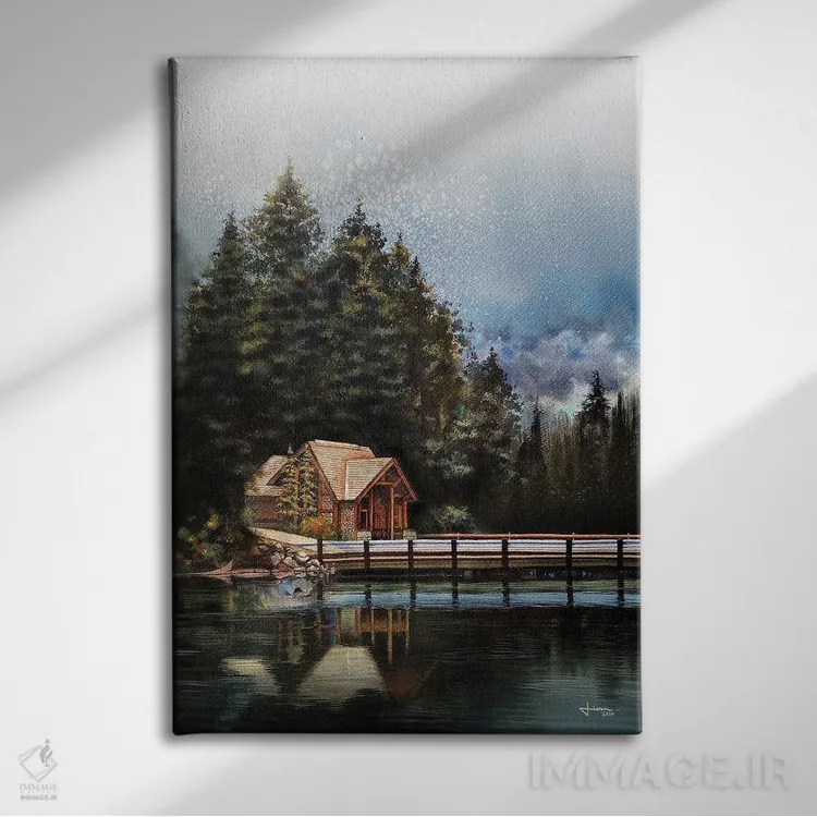 تابلو دکوراتیو نسیم اثر لیام کوموات - نمای روبهرو روی دیوار