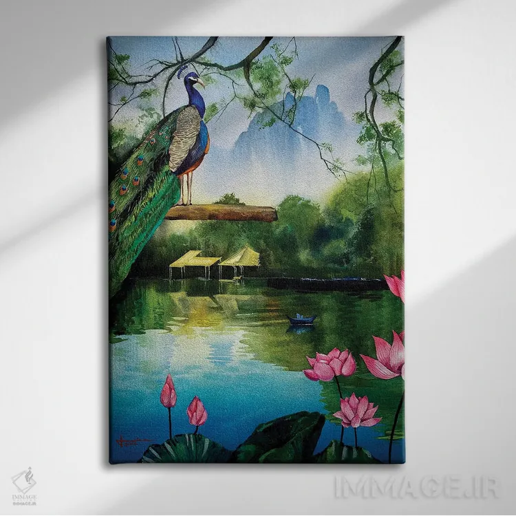 تابلو دکوراتیو آرامش خاطر اثر لیام کوموات - نمای روبهرو روی دیوار