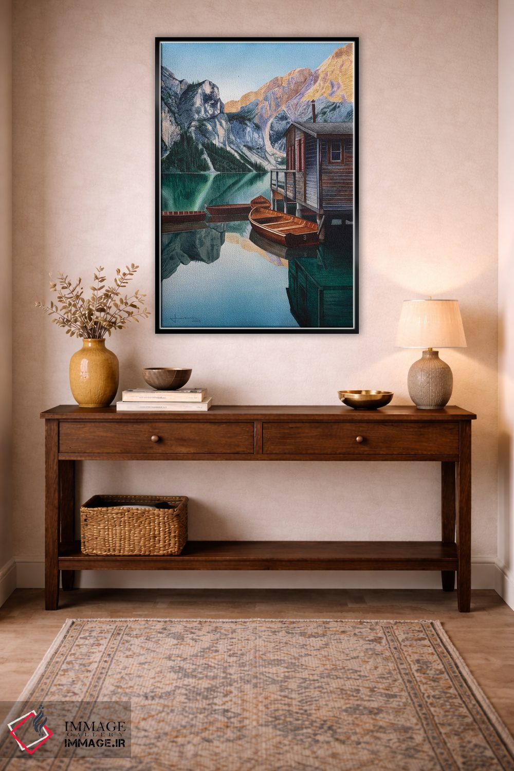 تابلو دکوراتیو دریاچه آرام اثر لیام کوموات - D5B