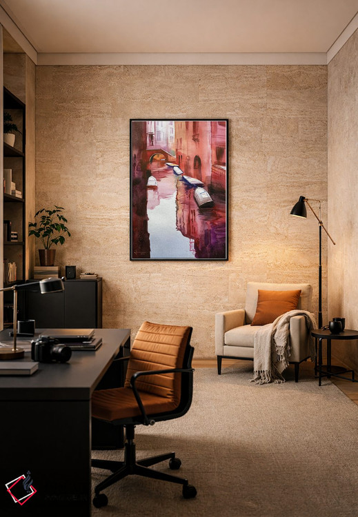 تابلو دکوراتیو کانال ونیز II اثر لیام کوموات - D6B