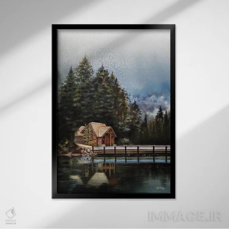 تابلو دکوراتیو نسیم اثر لیام کوموات - نمای قابدار مشکی