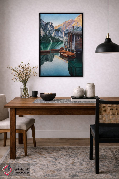 تابلو دکوراتیو دریاچه آرام اثر لیام کوموات - D6B