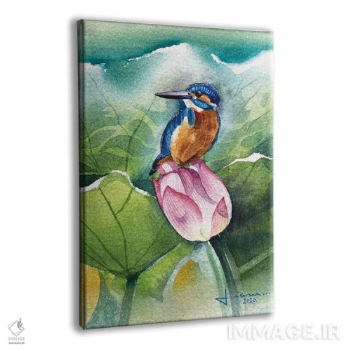 تابلو دکوراتیو مرغ ماهی خوار اثر لیام کوموات - نمای پرسپکتیو محصول