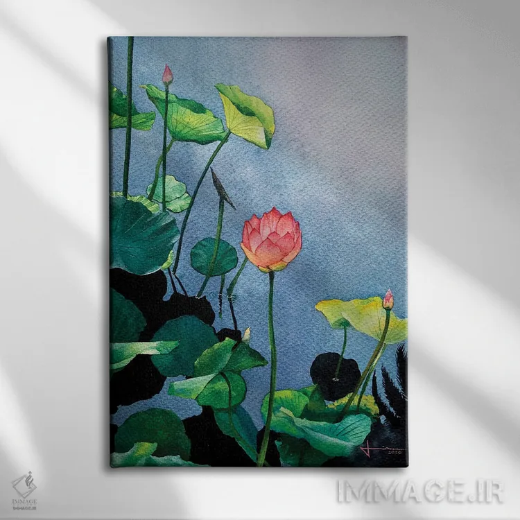 تابلو دکوراتیو شکوفه اثر لیام کوموات - نمای روبهرو روی دیوار