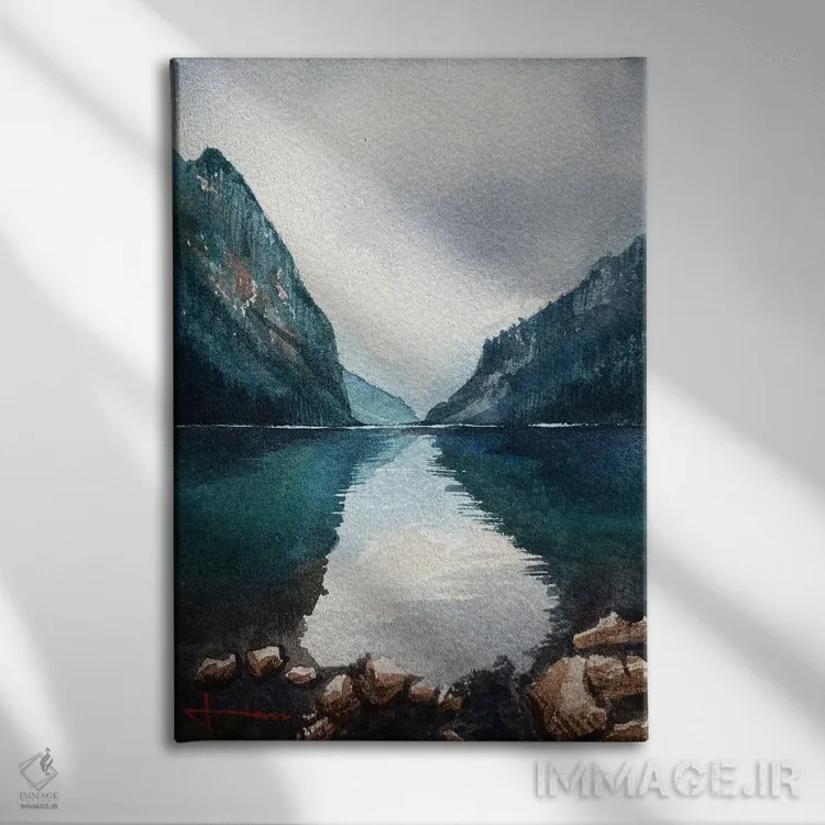 تابلو دکوراتیو مستقیما عبور کردن اثر لیام کوموات - نمای روبهرو روی دیوار