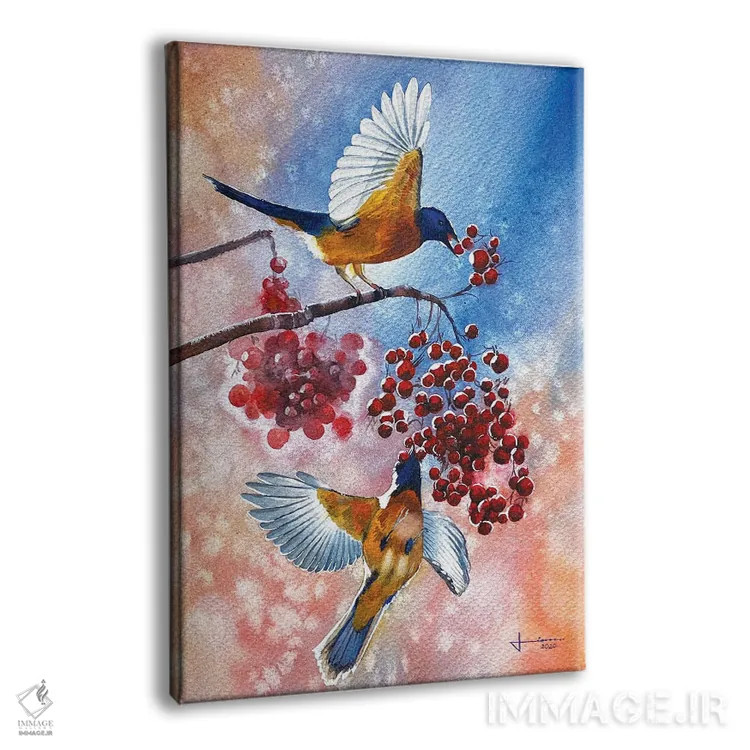 تابلو دکوراتیو پارسنگ کبود اثر لیام کوموات - نمای پرسپکتیو محصول