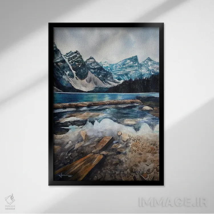 تابلو دکوراتیو مورین ۲ اثر لیام کوموات - نمای قابدار مشکی