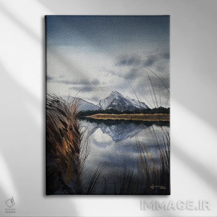 تابلو دکوراتیو در افق اثر لیام کوموات - نمای روبهرو روی دیوار