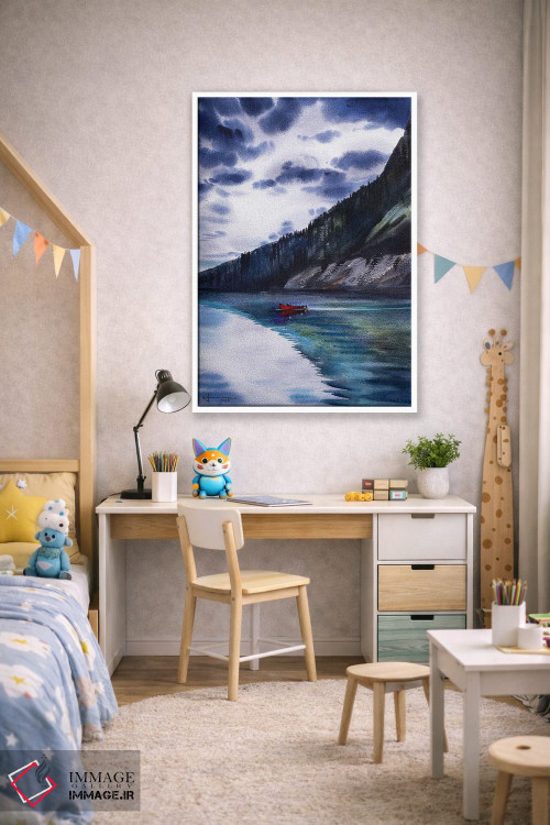 تابلو دکوراتیو قایق قرمز اثر لیام کوموات - D1W