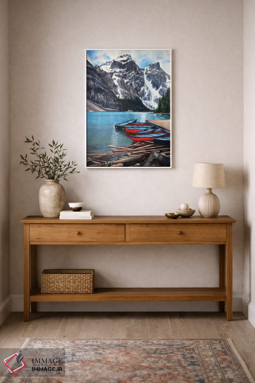 تابلو دکوراتیو کانو قرمز اثر لیام کوموات - D1W