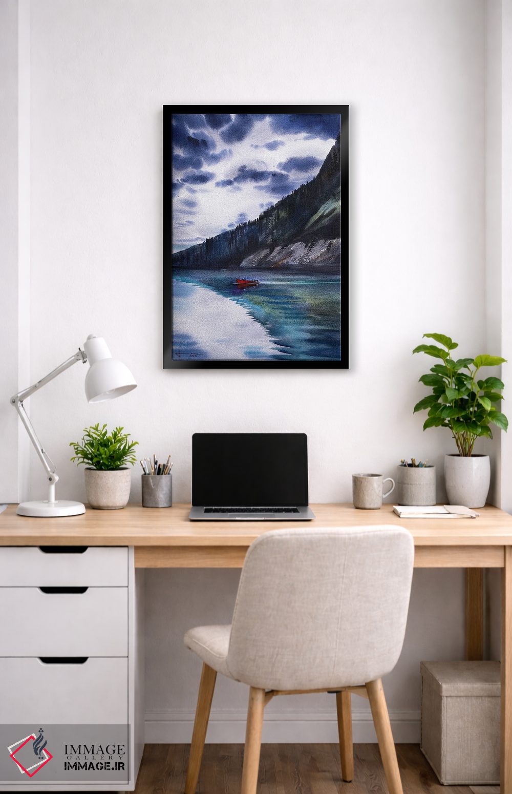 تابلو دکوراتیو قایق قرمز اثر لیام کوموات - D2B