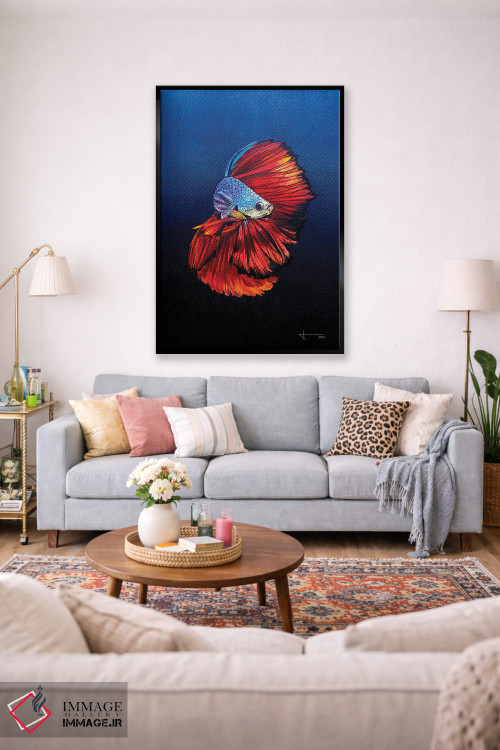 تابلو دکوراتیو بتای قرمز اثر لیام کوموات - D1B