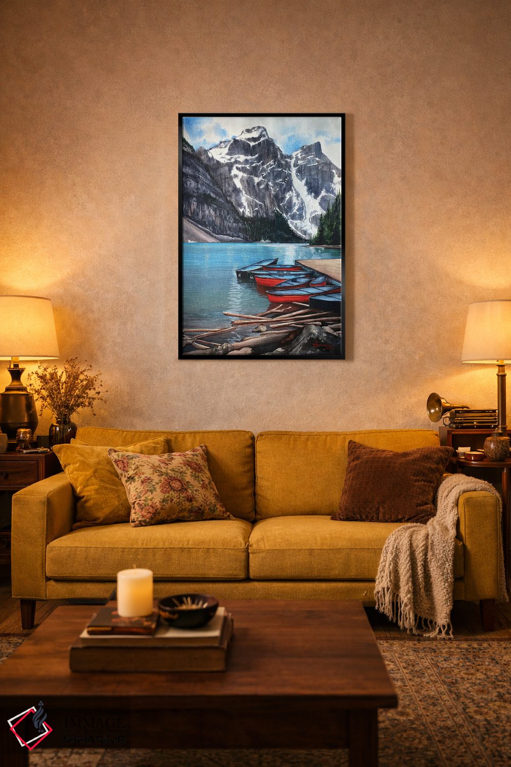 تابلو دکوراتیو کانو قرمز اثر لیام کوموات - D2B