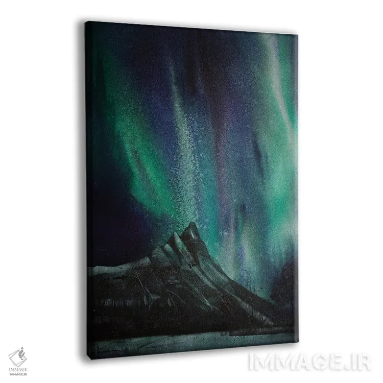 تابلو دکوراتیو شفق شمالی اثر لیام کوموات - نمای پرسپکتیو محصول