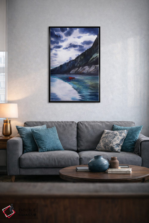 تابلو دکوراتیو قایق قرمز اثر لیام کوموات - D3B